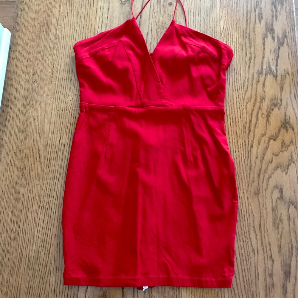 Red Stretch Mini Dress